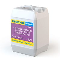 Перекись водорода косметическая PEROXID 59% марка ПВК - 59 ТУ 2123-005-25665344-2009 30 л/34 кг